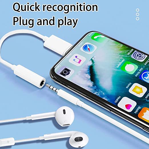 For iPhone Headphone Adapter 3.5mm Jack Aux Cord Dongle Audio Cable  Connector
